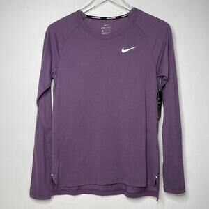 Nike Running Breathe Dri-FIT Purple Long Sleeve Shirt